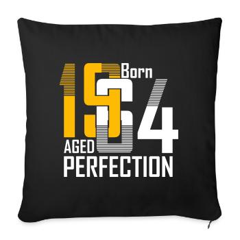 Né en 1954 Âge Perfection - Housse de coussin décorative 45 x 45 cm - noir - Devant