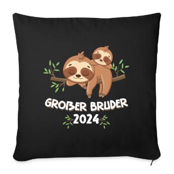 Big Brother 2024 Sloth - Sofa pillowcase 17,3'' x 17,3'' (45 x 45 cm) - black - Front