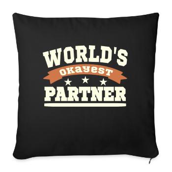 welts okayste Partner - Sofakissenbezug 45 x 45 cm - Schwarz - Vorne