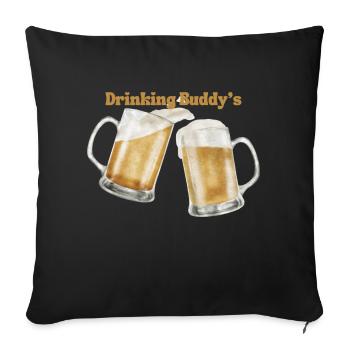 Drinking buddies - Sofakissenbezug 45 x 45 cm - Schwarz - Vorne