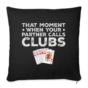 Funny Euchre Tees For Partner Euchre Card Game - Housse de coussin décorative 45 x 45 cm - noir - Devant