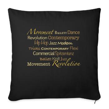 Dance Styles by Movement Revolution - Sofakissenbezug 45 x 45 cm - Schwarz - Vorne