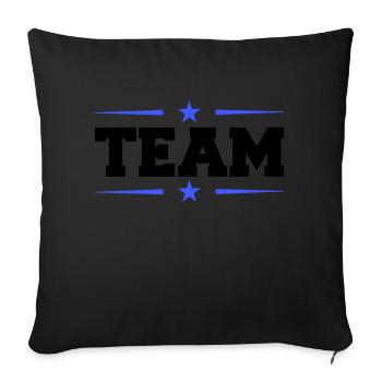 équipe - Housse de coussin décorative 45 x 45 cm - noir - Devant