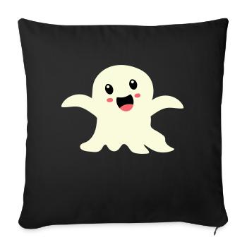 Fantôme - Housse de coussin décorative 45 x 45 cm - noir - Devant