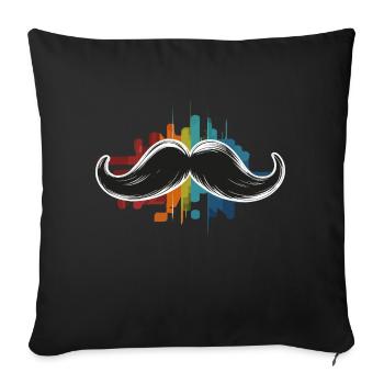 Funny beard costume for mustache outfit lovers - Sofa pillowcase 17,3'' x 17,3'' (45 x 45 cm) - black - Front