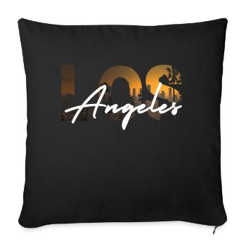 Los Angeles - Housse de coussin décorative 45 x 45 cm - noir - Devant