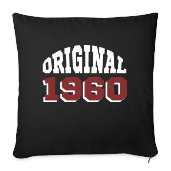 Original 1960's - Sofa pillowcase 17,3'' x 17,3'' (45 x 45 cm) - black - Front