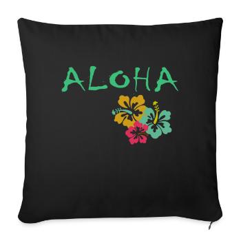 ALOHA - Sofa pillowcase 17,3'' x 17,3'' (45 x 45 cm) - black - Front