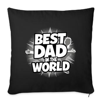 Best Dad Forever for Father's Day or Birthday - Sofa pillowcase 17,3'' x 17,3'' (45 x 45 cm) - black - Front