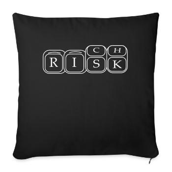 Dés riches et risqués - Housse de coussin décorative 45 x 45 cm - noir - Devant