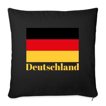 Drapeau de l’Allemagne Allemagne Fierté allemande - - Housse de coussin décorative 45 x 45 cm - noir - Devant