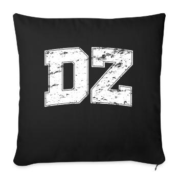 DZ vintage style - Sofa pillowcase 17,3'' x 17,3'' (45 x 45 cm) - black - Front
