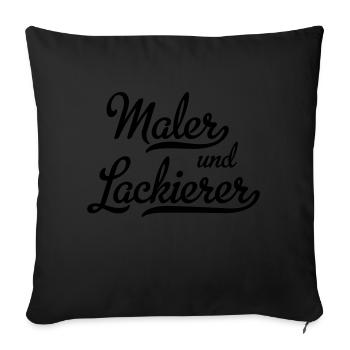 Peintres et vernisseurs - Housse de coussin décorative 45 x 45 cm - noir - Devant
