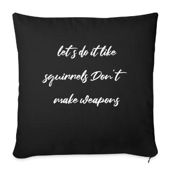 bird quote pride dove of peace 60s hippie - Sofakissenbezug 45 x 45 cm - Schwarz - Vorne