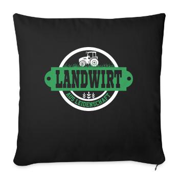 Farmer with passion Farm Farmer - Sofa pillowcase 17,3'' x 17,3'' (45 x 45 cm) - black - Front