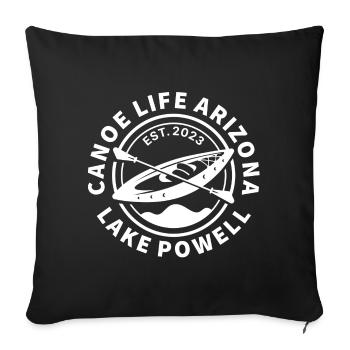 Canoe Life Arizona Design white - Sofa pillowcase 17,3'' x 17,3'' (45 x 45 cm) - black - Front