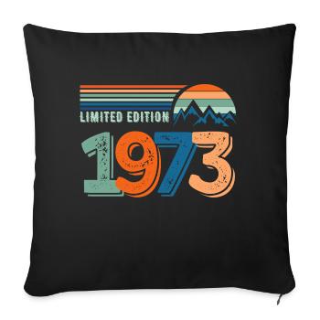 Limited edition 1973 - Sofa pillowcase 17,3'' x 17,3'' (45 x 45 cm) - black - Front