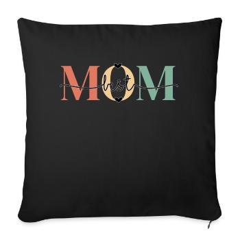 Best Mom 3 colorful - Sofa pillowcase 17,3'' x 17,3'' (45 x 45 cm) - black - Front
