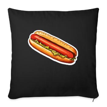 Hot-dog - Housse de coussin décorative 45 x 45 cm - noir - Devant