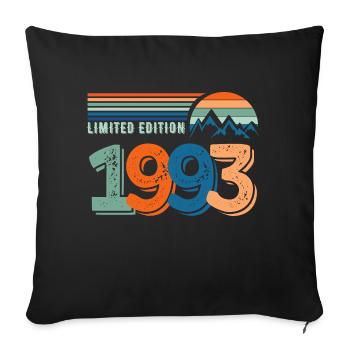 Limited edition 1993 - Sofa pillowcase 17,3'' x 17,3'' (45 x 45 cm) - black - Front