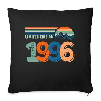 Limited edition 1996 - Sofa pillowcase 17,3'' x 17,3'' (45 x 45 cm) - black - Front