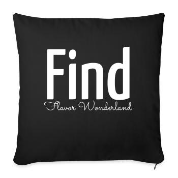 statement curious exploration culinary magic fun - Sofakissenbezug 45 x 45 cm - Schwarz - Vorne