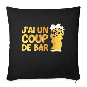 J’ai un coup de bar - Housse de coussin décorative 45 x 45 cm - noir - Devant
