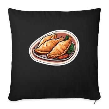 Empanadas three dumplings - Sofa pillowcase 17,3'' x 17,3'' (45 x 45 cm) - black - Front