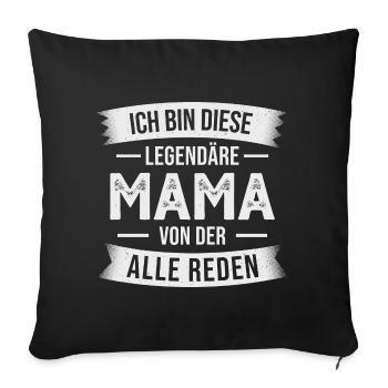 Mama Mutter Muttertag Mutti Mami - Sofakissenbezug 45 x 45 cm - Schwarz - Vorne