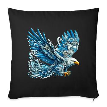 Eagle - Sofa pillowcase 17,3'' x 17,3'' (45 x 45 cm) - black - Front
