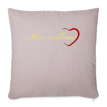 Mère veilleuse - Housse de coussin décorative 45 x 45 cm - taupe clair - Devant