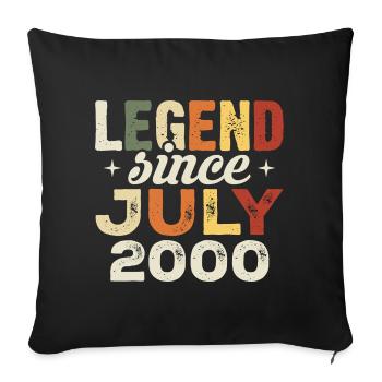 Juli 2000 Geburtstagsgeschenk Juli 2000 Geburtstag - Sofakissenbezug 45 x 45 cm - Schwarz - Vorne