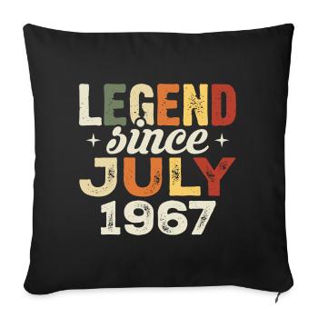 Cadeau d’anniversaire de juillet 1967 Anniversaire de juillet 1967 - Housse de coussin décorative 45 x 45 cm - noir - Devant