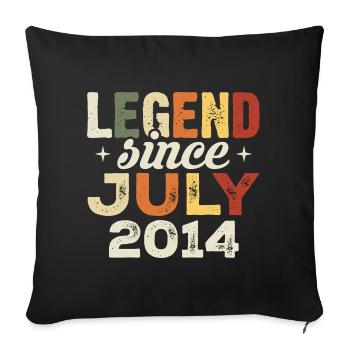 Juli 2014 Geburtstagsgeschenk Juli 2014 Geburtstag - Sofakissenbezug 45 x 45 cm - Schwarz - Vorne