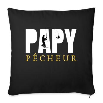 PAPY PÊCHEUR 1 - Housse de coussin décorative 45 x 45 cm - noir - Devant