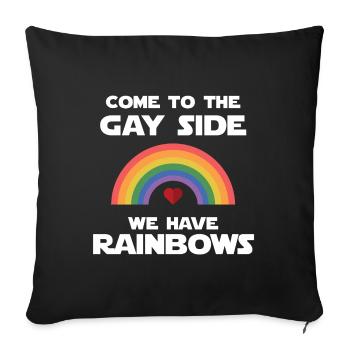 LGBT Pride Month - Come To The Gay Side. - Sofa pillowcase 17,3'' x 17,3'' (45 x 45 cm) - black - Front