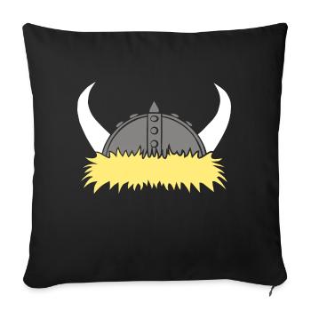 Viking helmet - Sofa pillowcase 17,3'' x 17,3'' (45 x 45 cm) - black - Front