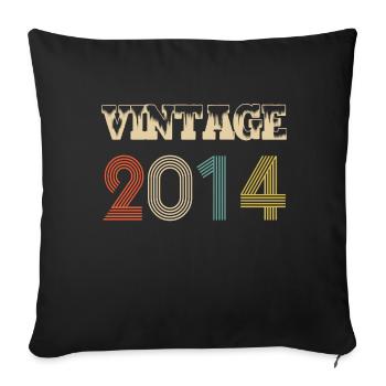 2014 Vintage Vintage Retro Birthday - Original - Sofa pillowcase 17,3'' x 17,3'' (45 x 45 cm) - black - Front
