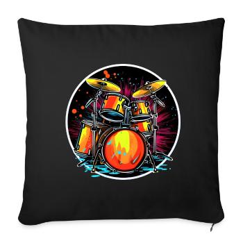 Portrait de piège - Housse de coussin décorative 45 x 45 cm - noir - Devant