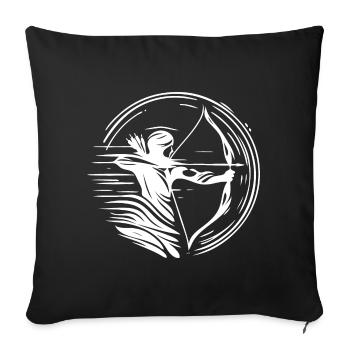 Archer Bow Arrow - Sofa pillowcase 17,3'' x 17,3'' (45 x 45 cm) - black - Front