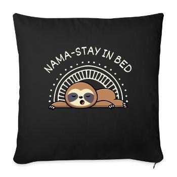 NAMA-STAY IN BED - Yoga Design for Relaxation Fan - Sofa pillowcase 17,3'' x 17,3'' (45 x 45 cm) - black - Front