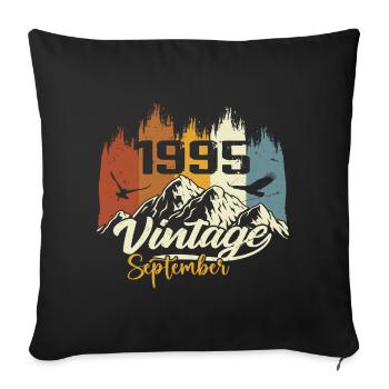 Des légendes sont nées en septembre 1995 Millésime 1995 - Housse de coussin décorative 45 x 45 cm - noir - Devant