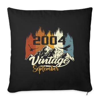 Legends Were Born In September 2004 Vintage 2004 - Sofa pillowcase 17,3'' x 17,3'' (45 x 45 cm) - black - Front
