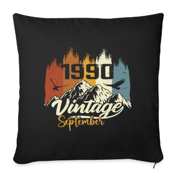 Legends Were Born In September 1990 Vintage 1990 - Sofakissenbezug 45 x 45 cm - Schwarz - Vorne