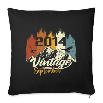 Legends Were Born In September 2014 Vintage 2014 - Sofakissenbezug 45 x 45 cm - Schwarz - Vorne