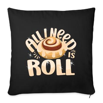 Cake Baker All I Need Is C-Roll Cupcake - Sofakissenbezug 45 x 45 cm - Schwarz - Vorne