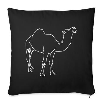 Dromedary lineart - Sofa pillowcase 17,3'' x 17,3'' (45 x 45 cm) - black - Front