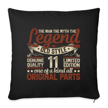 11 Years Old, Legends 2013 Vintage 2013 Anniversary - Sofa pillowcase 17,3'' x 17,3'' (45 x 45 cm) - black - Front