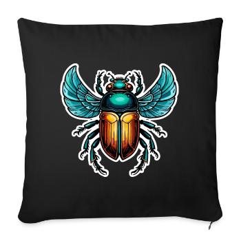 Scarab Neo Traditional - Sofa pillowcase 17,3'' x 17,3'' (45 x 45 cm) - black - Front