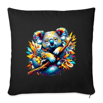 Koala - Housse de coussin décorative 45 x 45 cm - noir - Devant